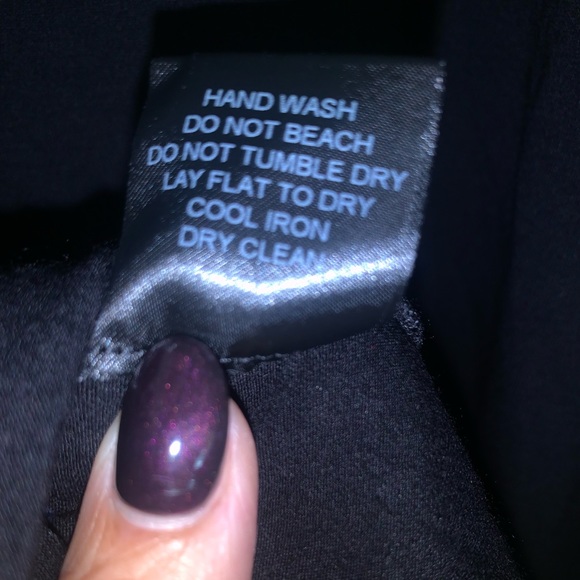 Mia Wear Black Long Sleeve Blouse Size Medium. Made in the USA. - Picture 4 of 5